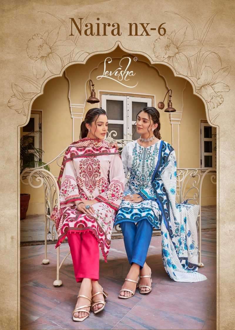 levisha naira nx vol 6 series 6013-6020 Cambric Cotton suit