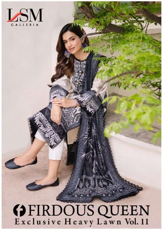 Lsm Firdous Queen Vol-11 series 111-116 Pure Heavy Lawn Cotton suit