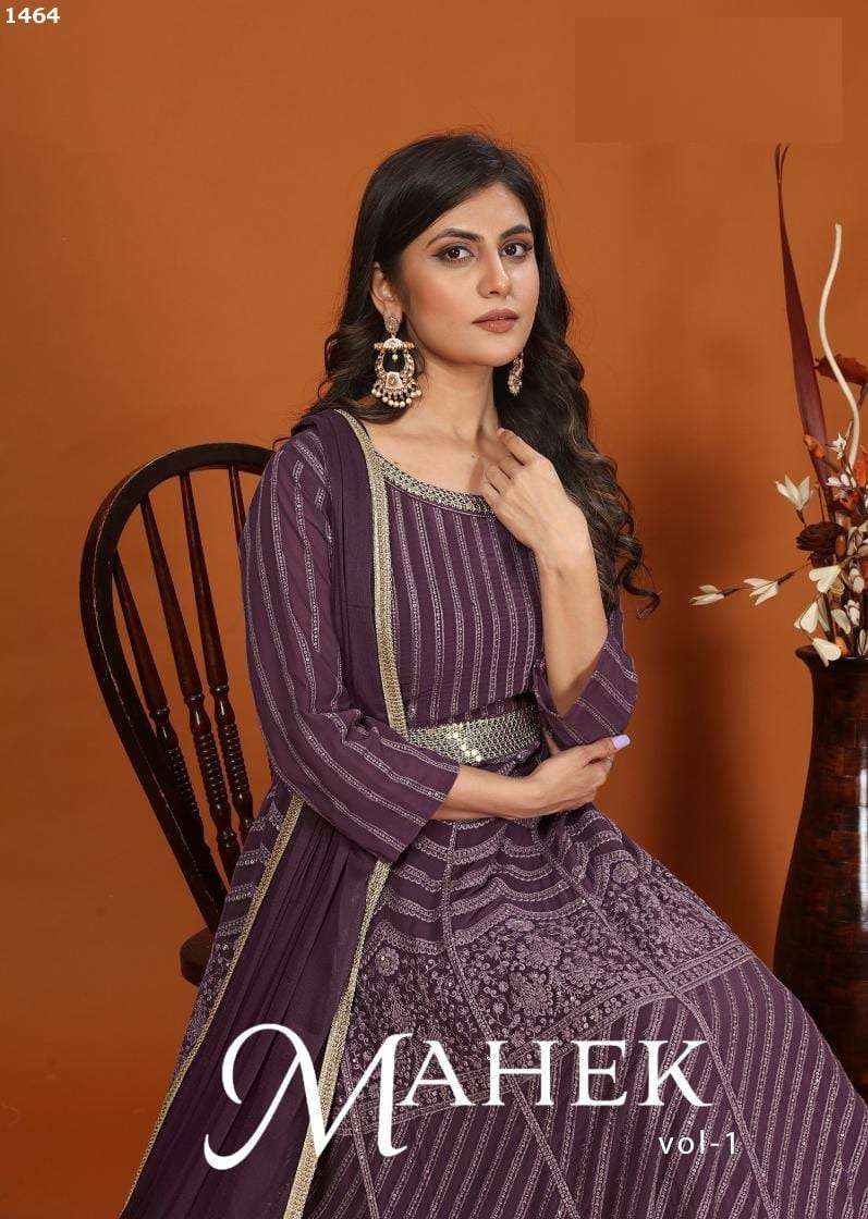 MAHEK VOL-1 designer Premium Fox gown with dupatta
