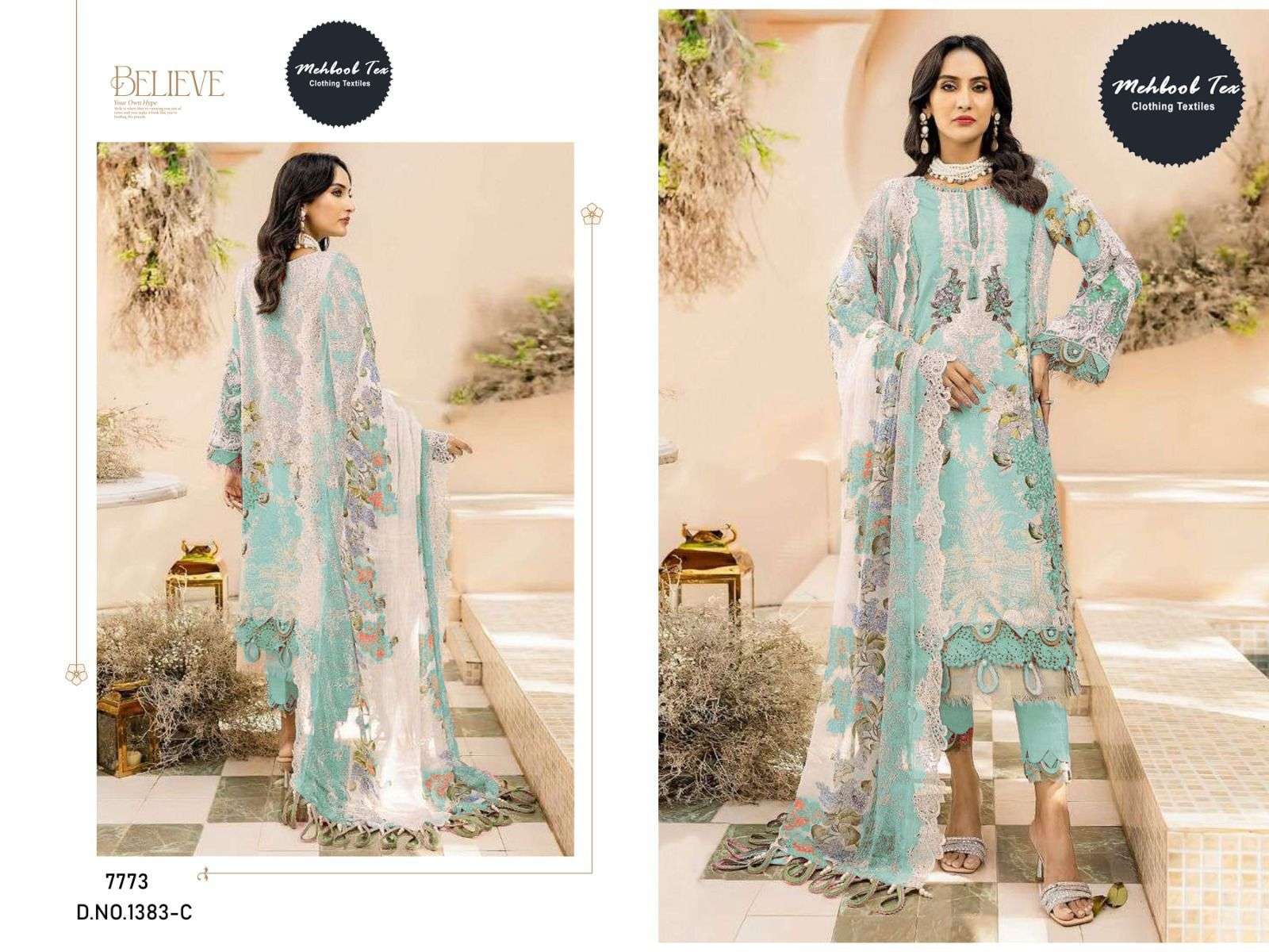 MEHBOOB TEX 1383 designer Pure Cotton suit