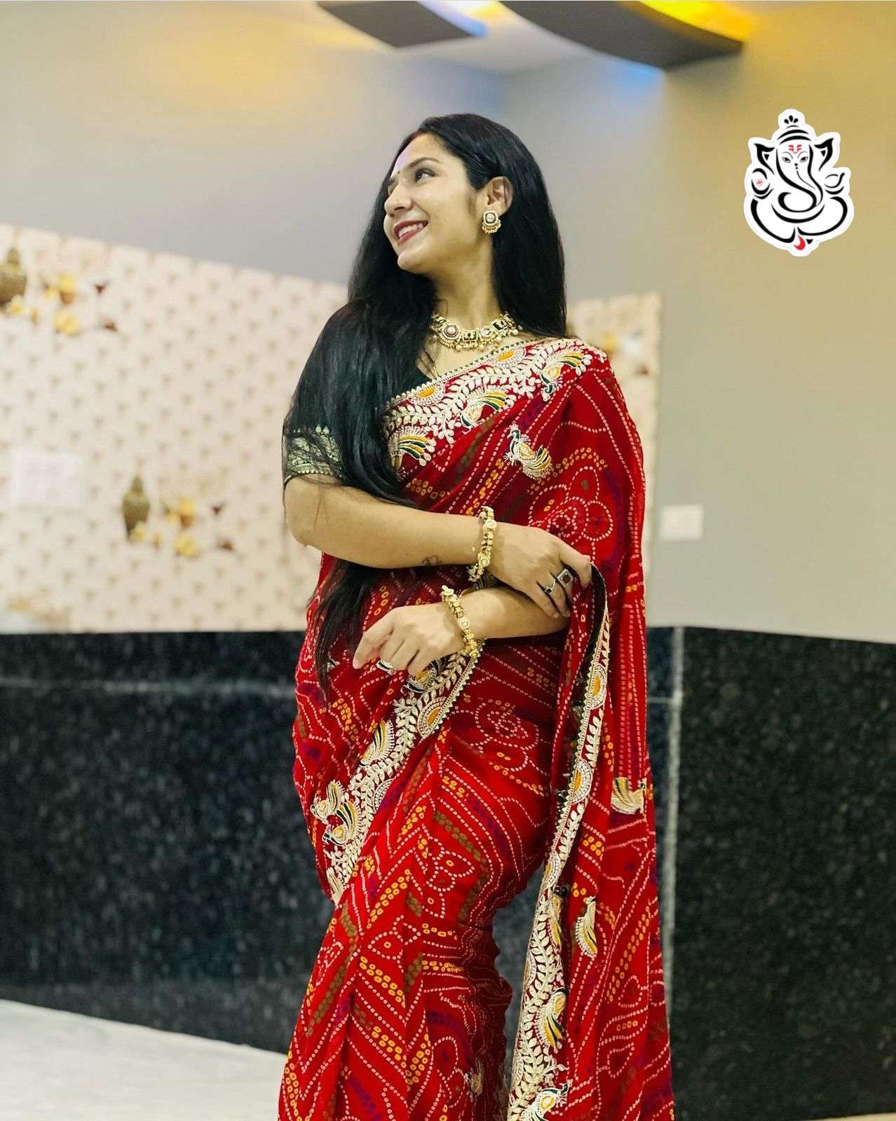MS arrivals heavy georgatte bandhej saree