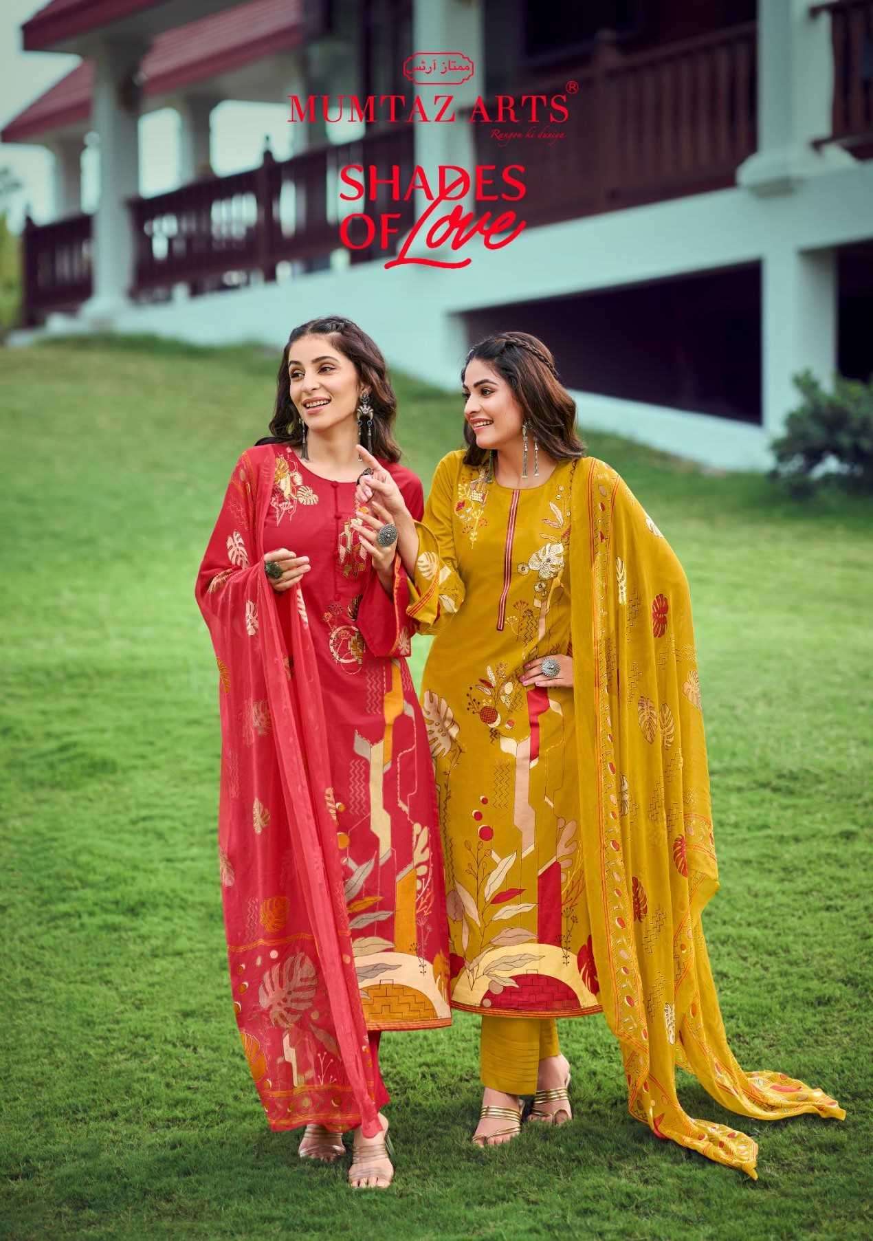mumtaz arts shades of love series 13001-13004 pure cotton suit 