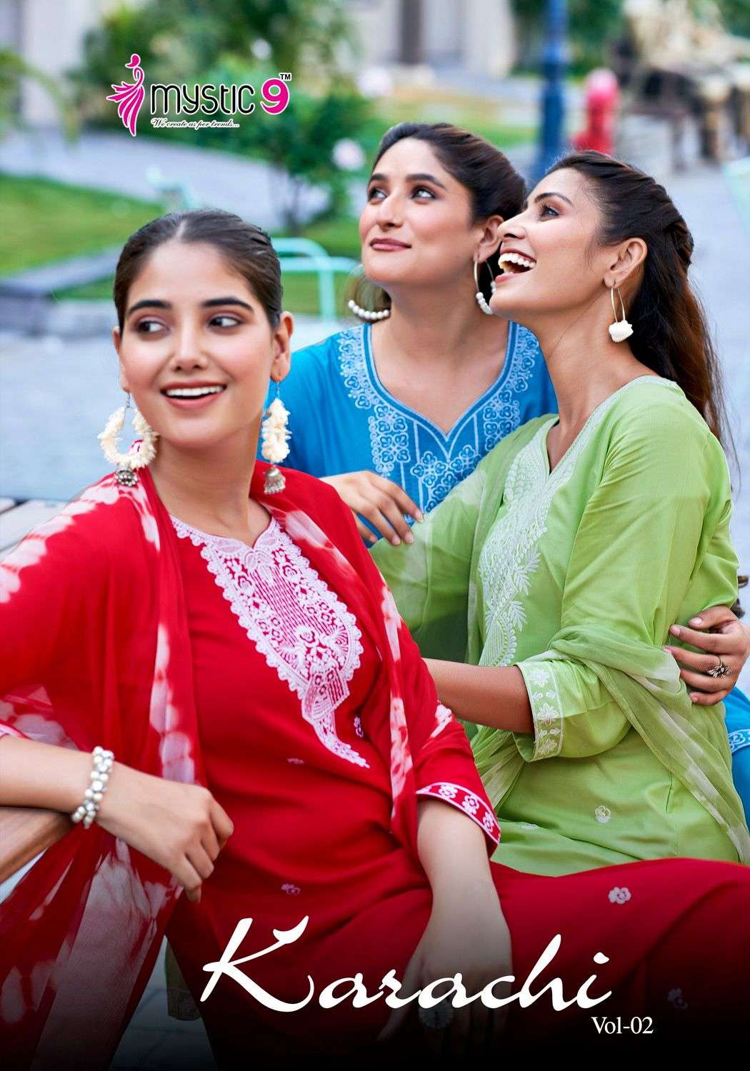 Mystic9 Karachi Vol-2 series 2001-2008 Premium Quality Rayon readymade suit 