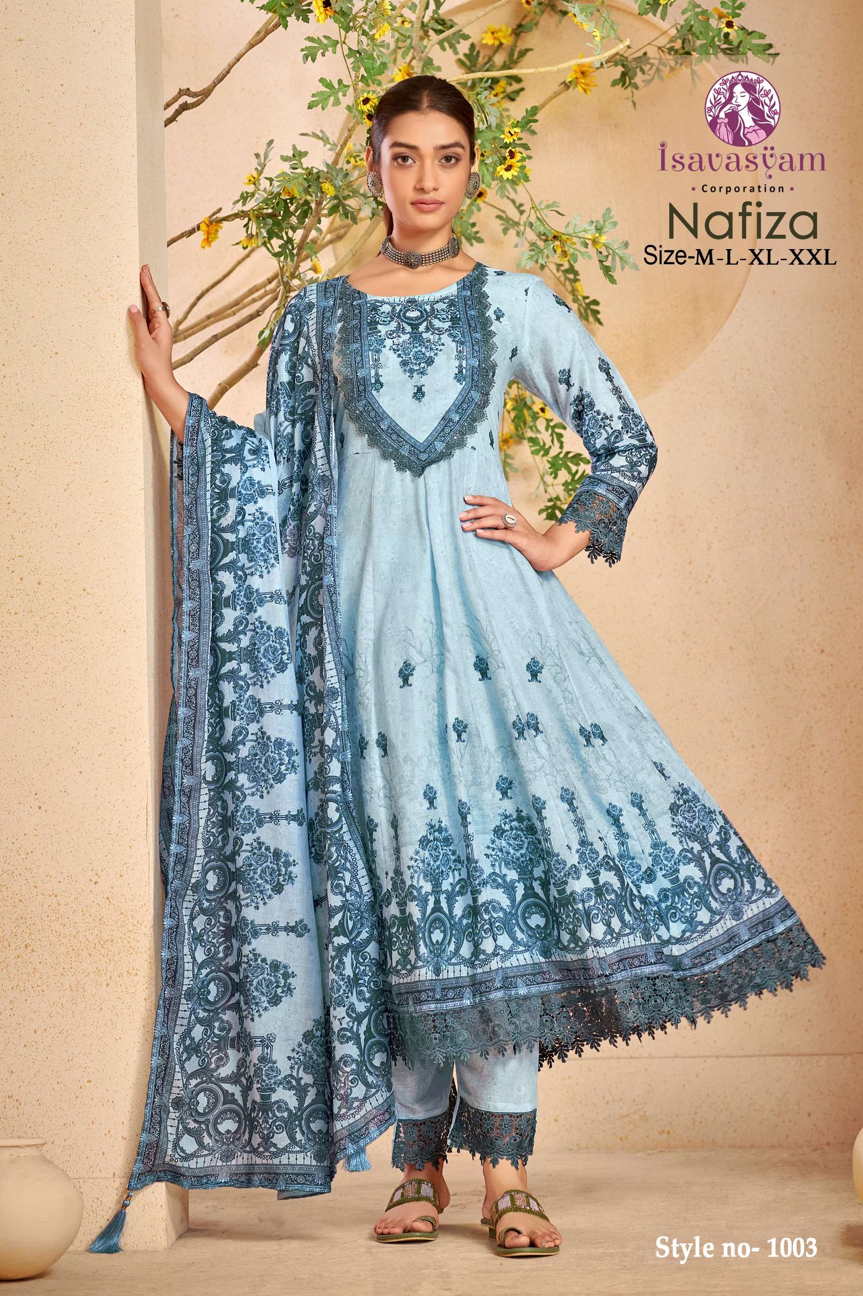 NAFIZA designer mal-mal Cotton readymade suit 