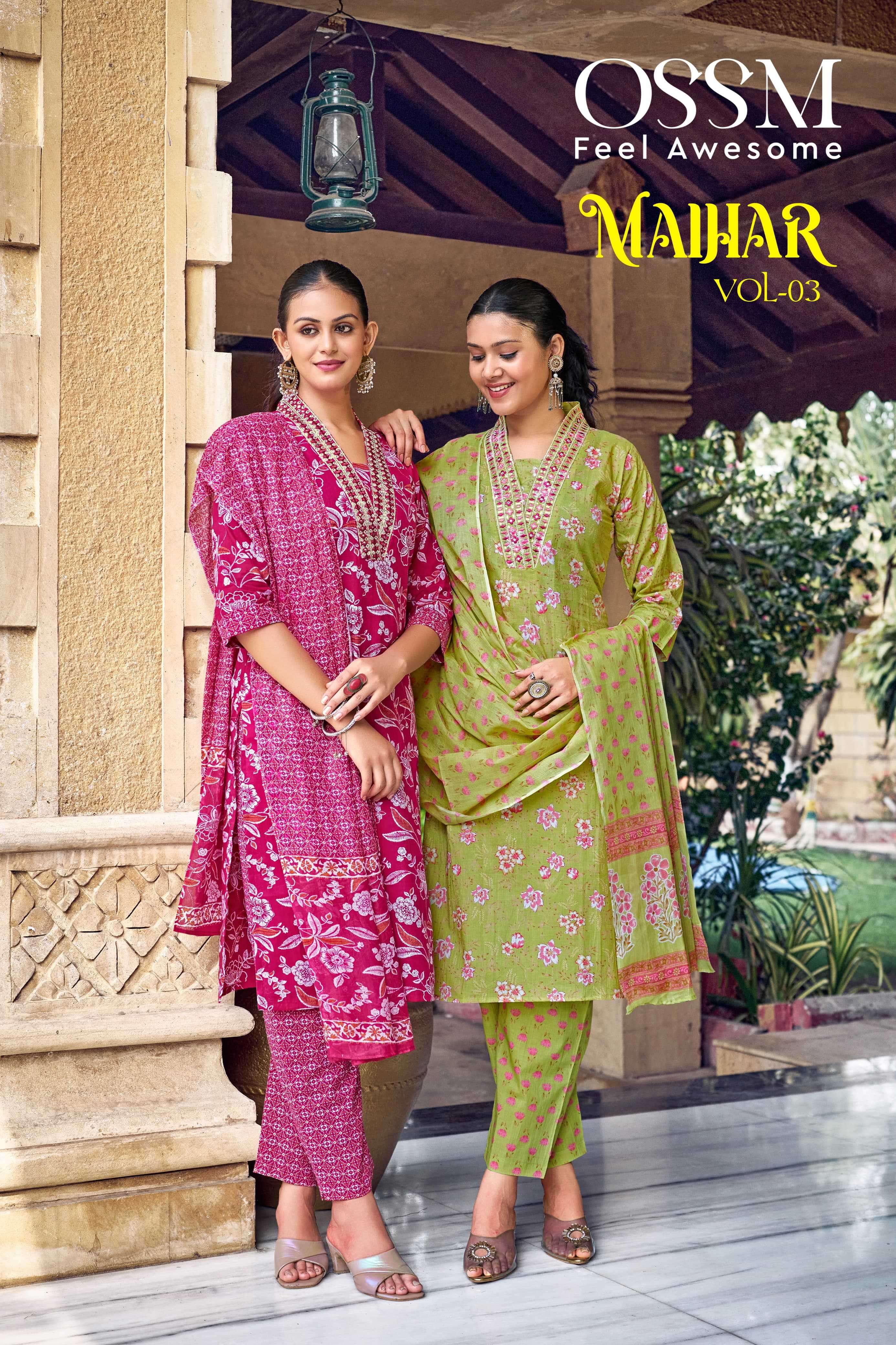 ossm malhar vol 3 series 1001-1006 Cotton readymade suit 