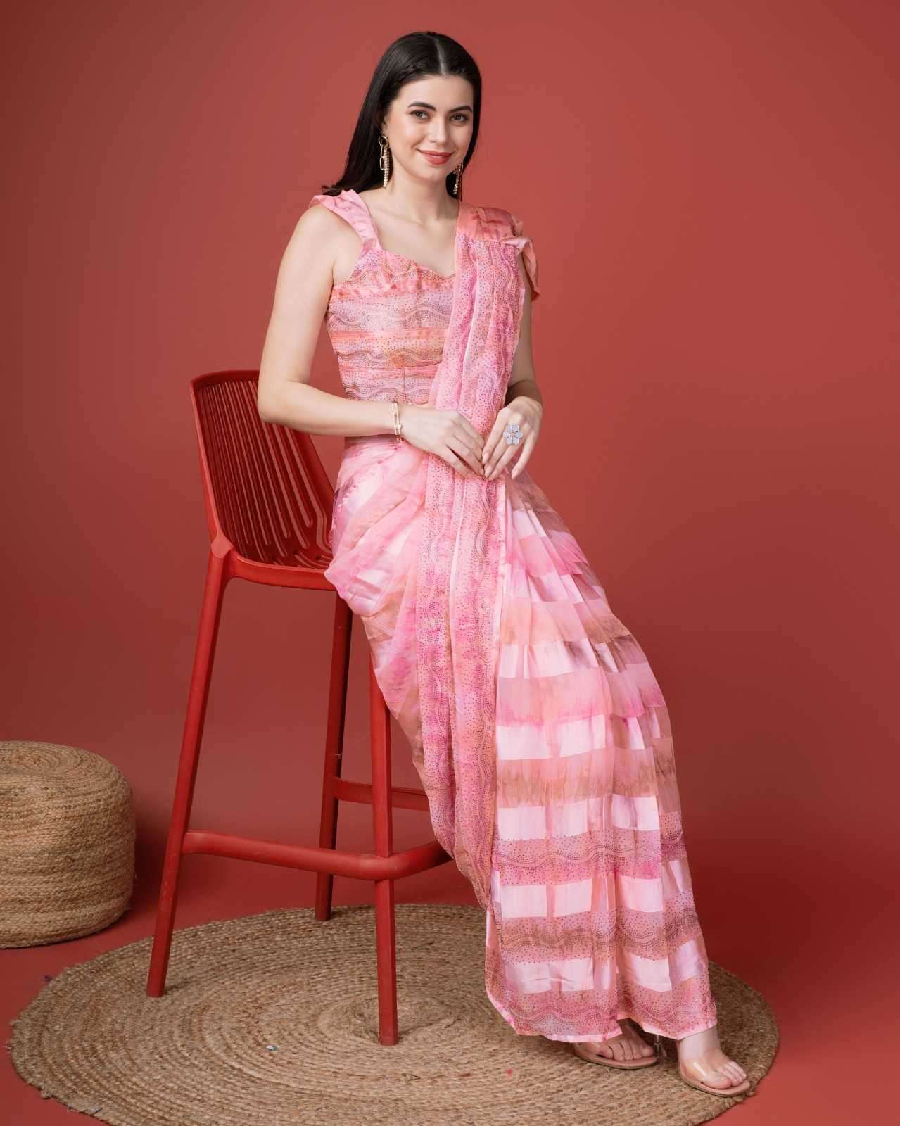 pr 10810 traditional wear satin silk stone Swarovski work ready to wear sarees
