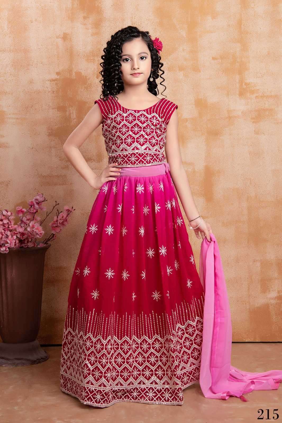 pr aaradhna vol 27 series 215-217 Georgette kids wear lehenga