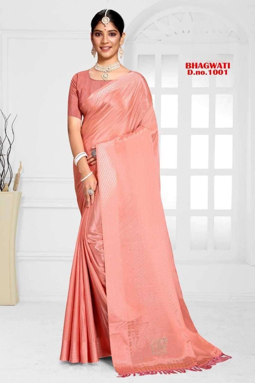 pr bhagwati series 1001-1006 chinon saree