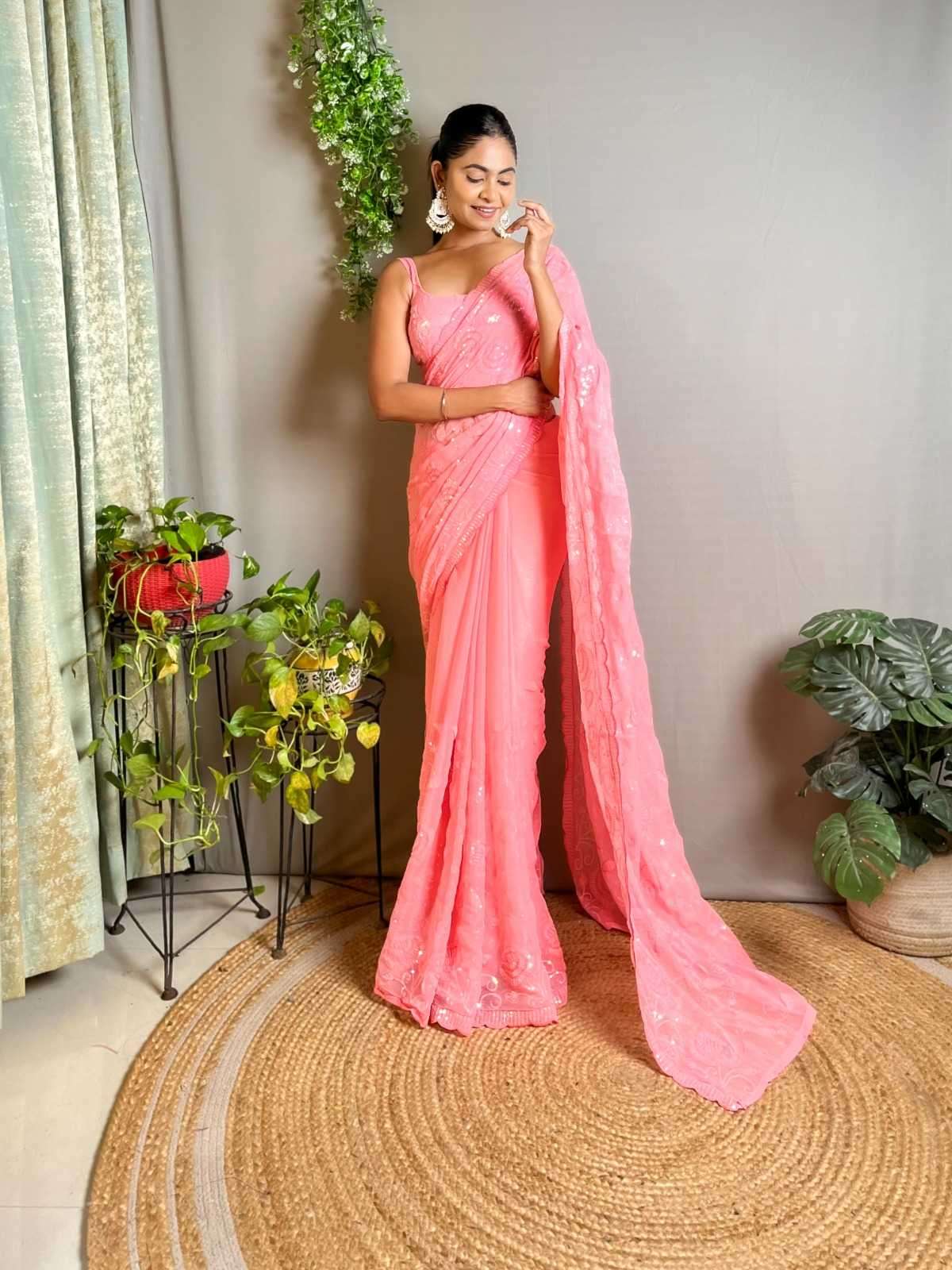 pr ds 627 Shimmer silk Seqwance work saree