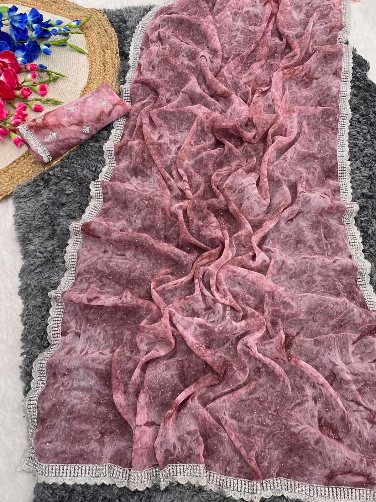 pr ds 648 shimmer prizam hit design fancy stone work saree 