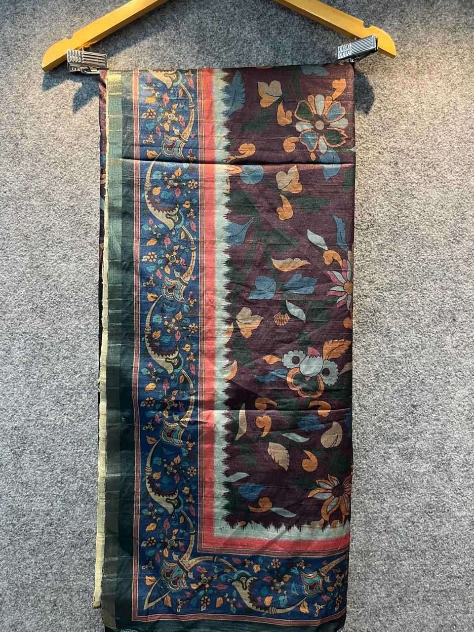 pr kalamkari new launching daily wear fancy kotha silk dupatta catalog