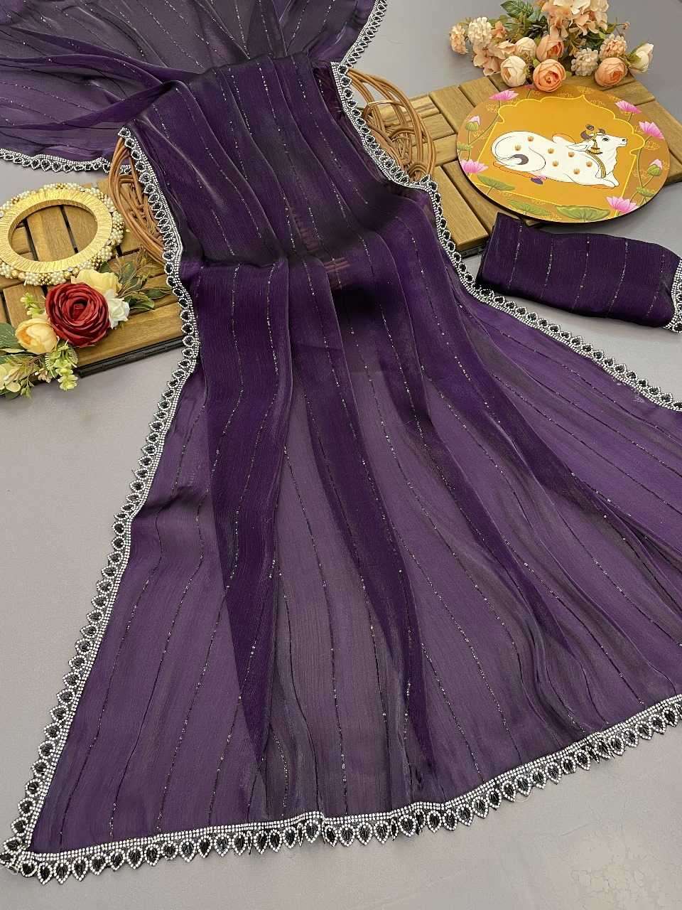 pr kc 827 super hit design jimmy chu silk sequence work saree 