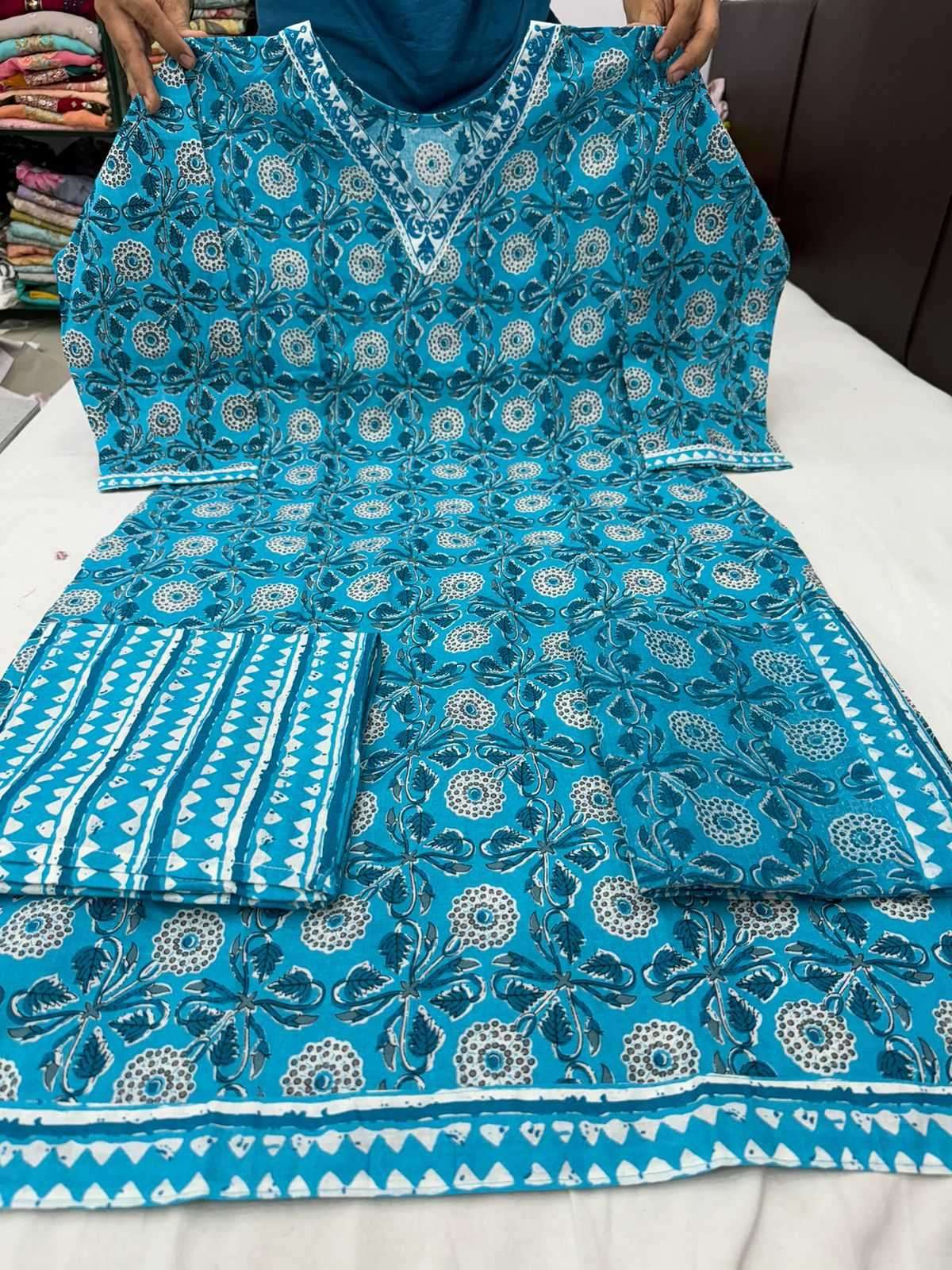 pr ruby cambric print regular wear readymade combo set 