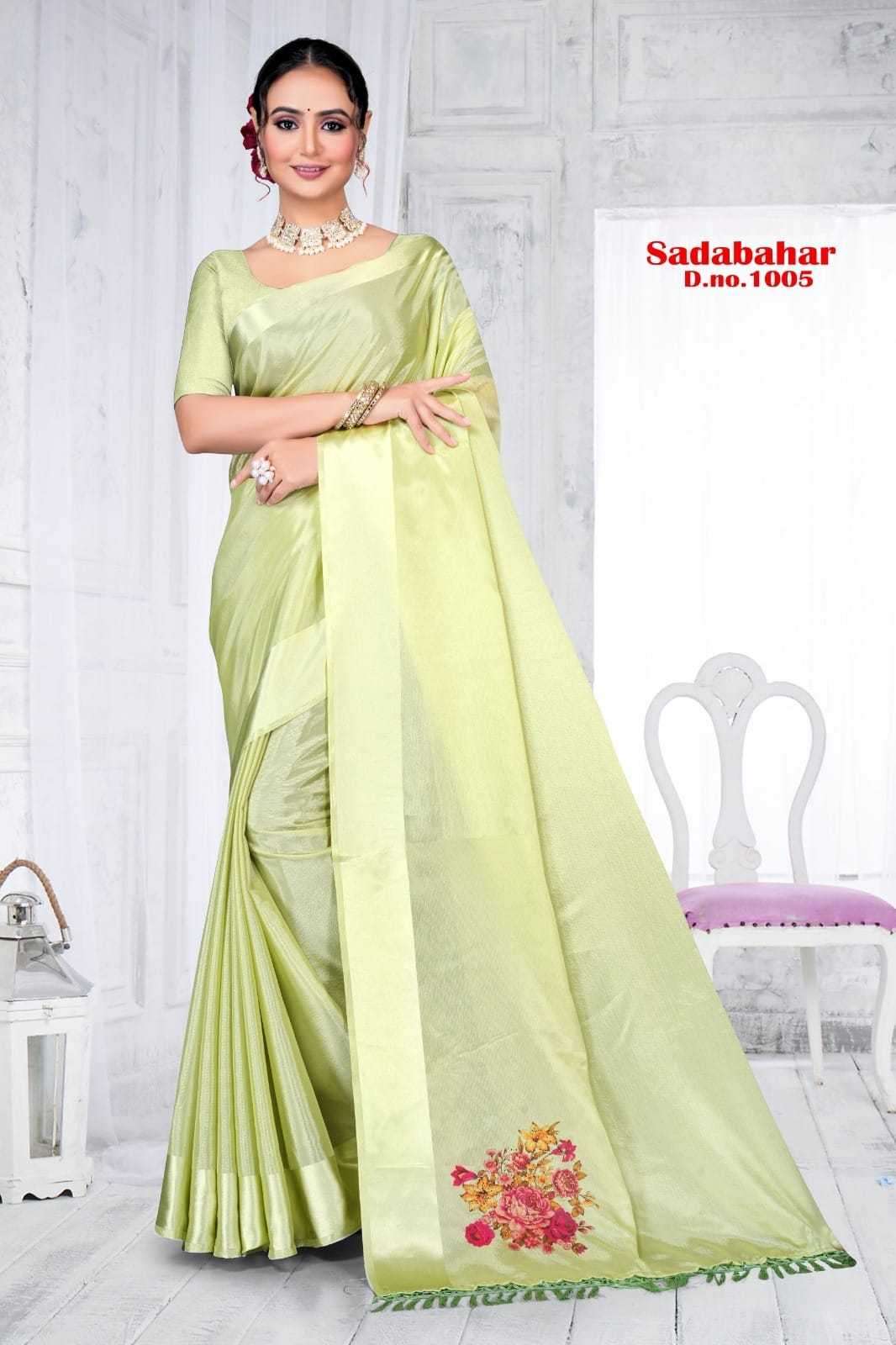 pr sadabahar series 1001-1006 chinon saree