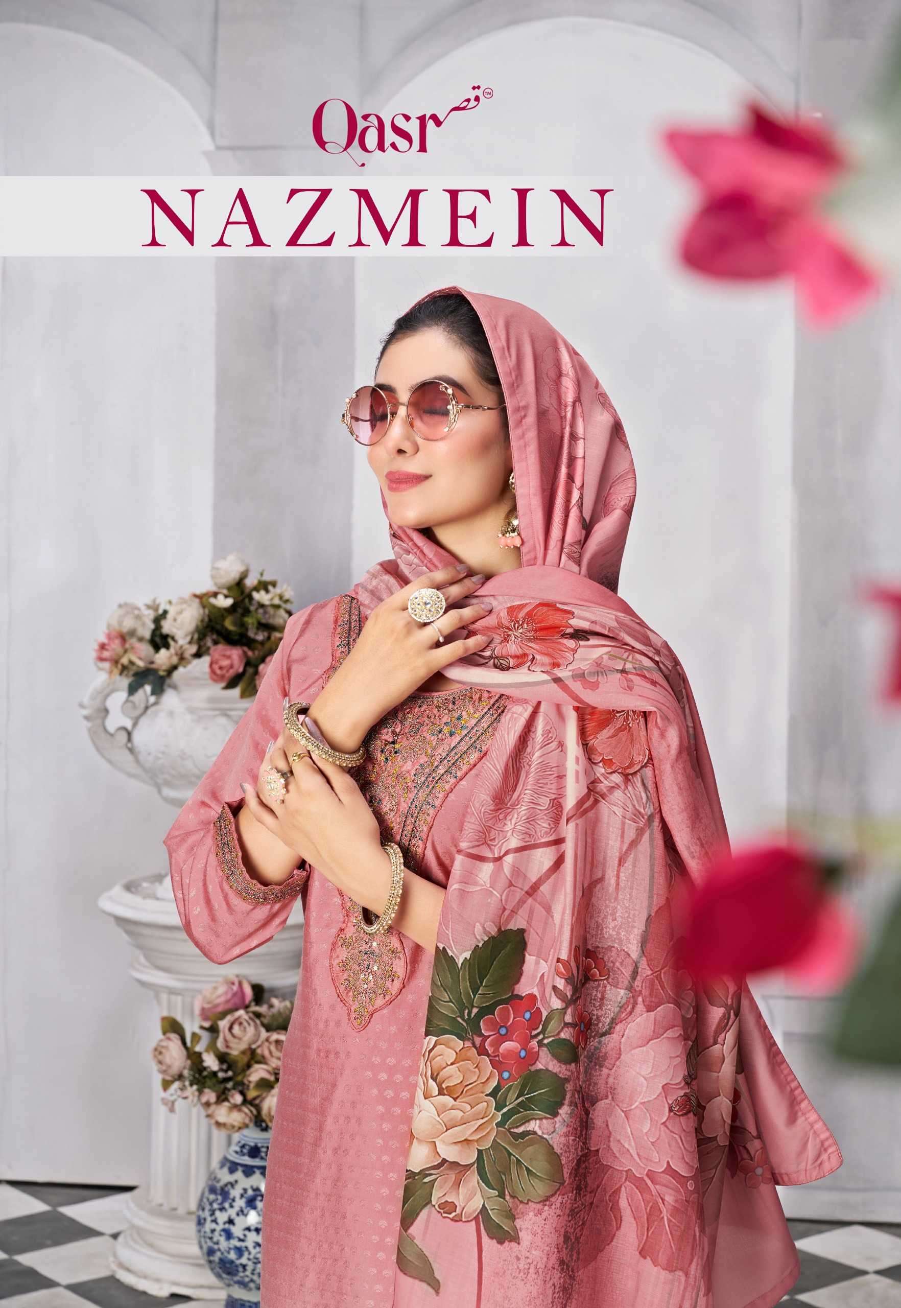 qasr nazmein series 1001-1008  Premium Cotton readymade suit 
