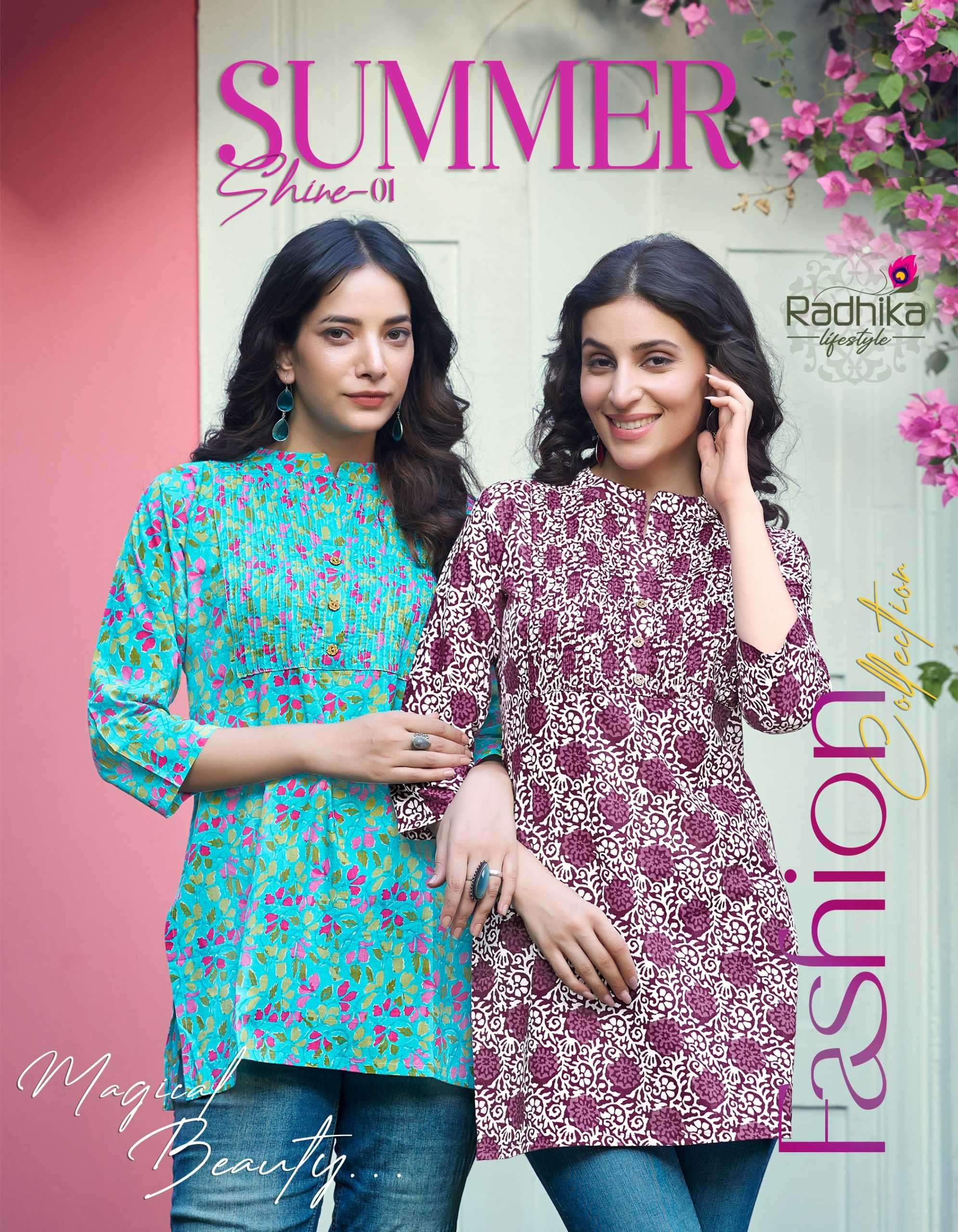 radhika summer shine vol 1 series 1001-1008 pure heavy cotton top 