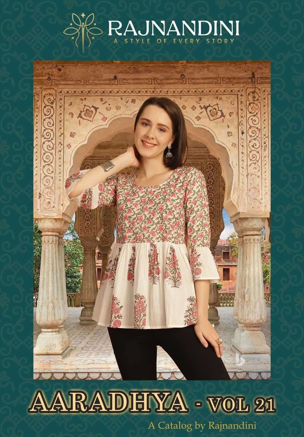 rajnandini aaradhya vol 21 Pure Cambric Cotton Printed Tops 