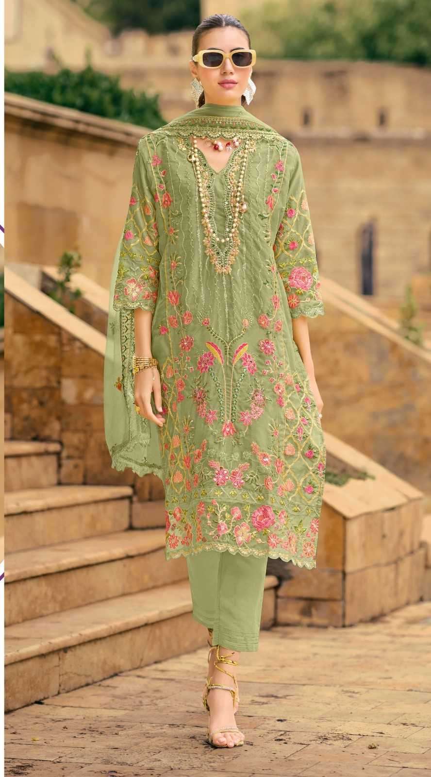 ramsha R-1146 organza readymade suit 