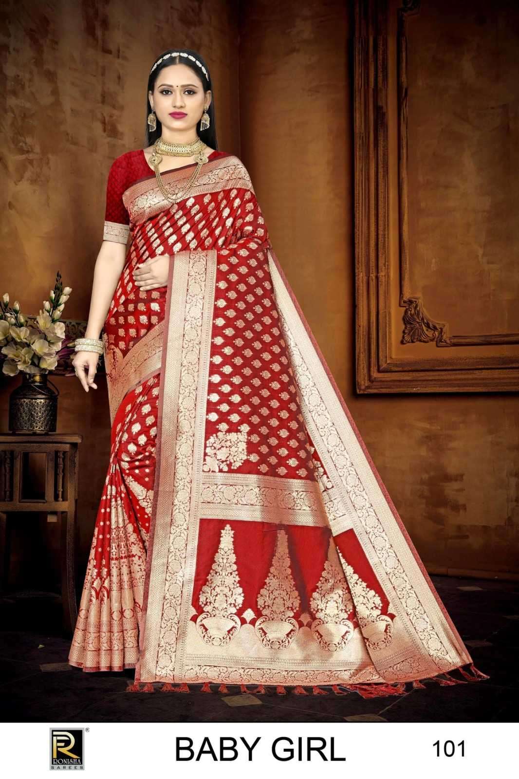 ranjna saree baby girl series 101-106 banarasi silk saree