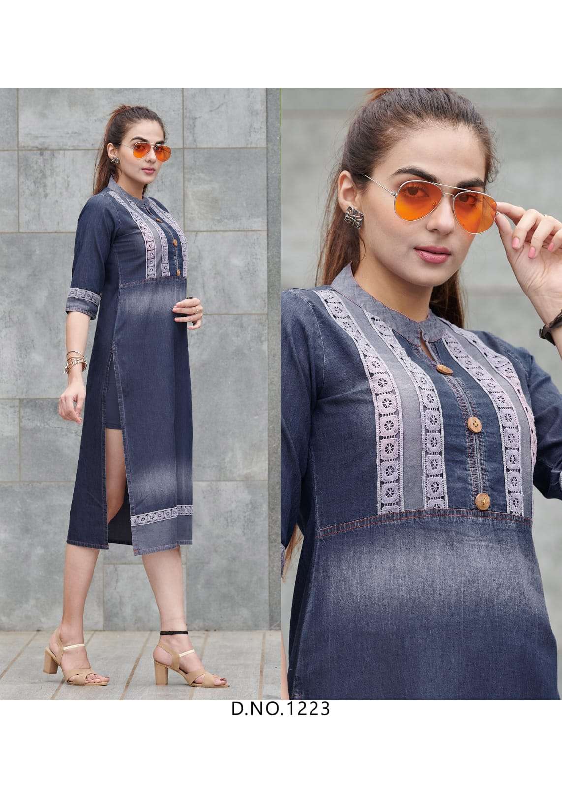 RAPID designer PURE 100%COTTON DENIM kurtis
