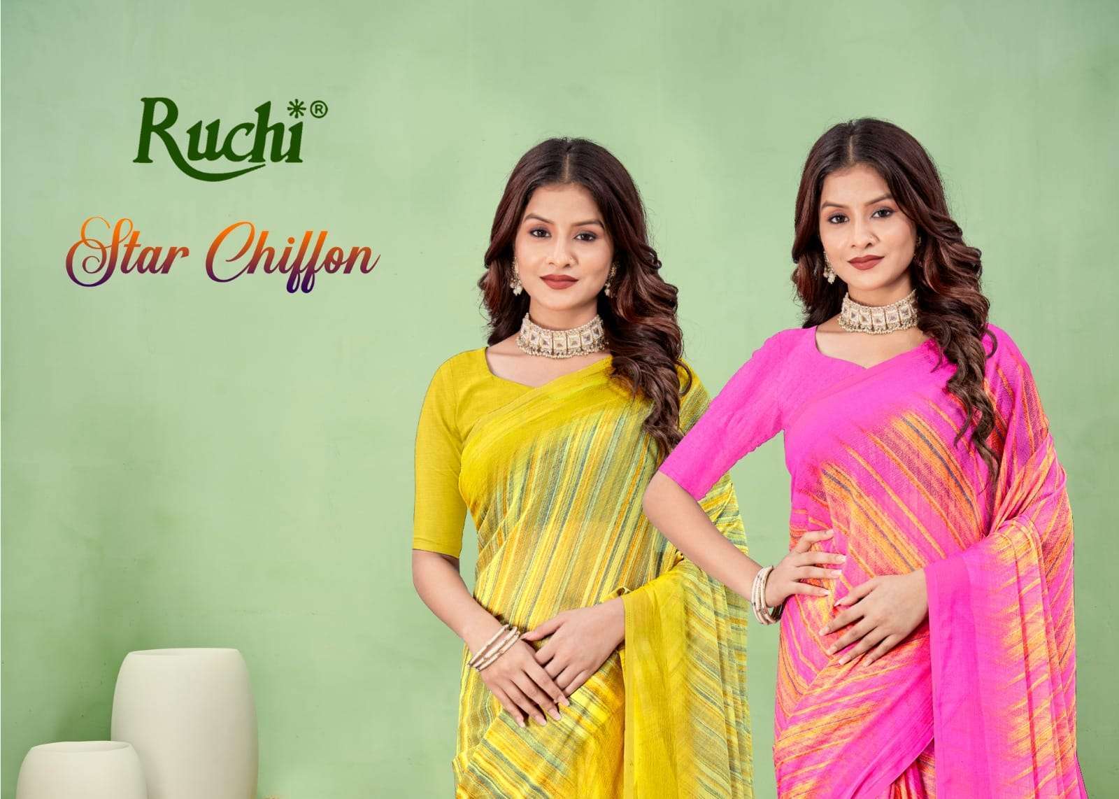 ruchi star chiffon lehariya special series 36201-36203 Chiffon saree