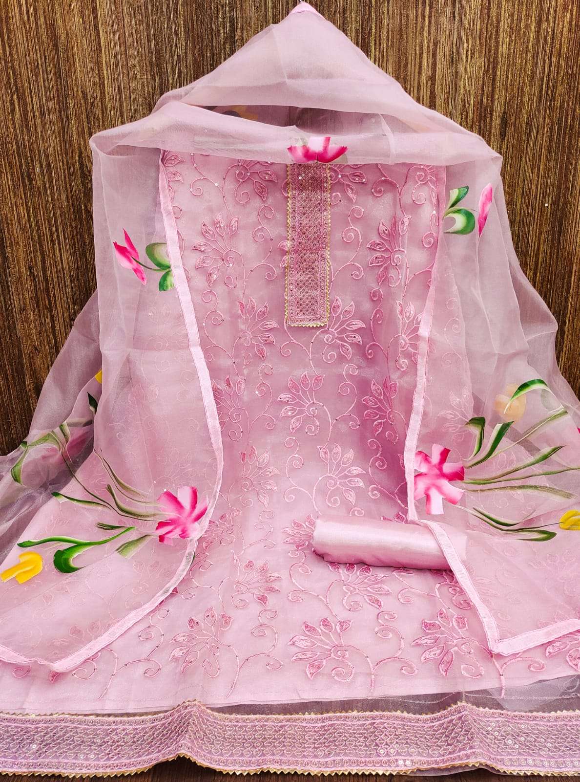 SABYA SAACHI-40 designer ORGANZA TISS EMBROIDERY suit
