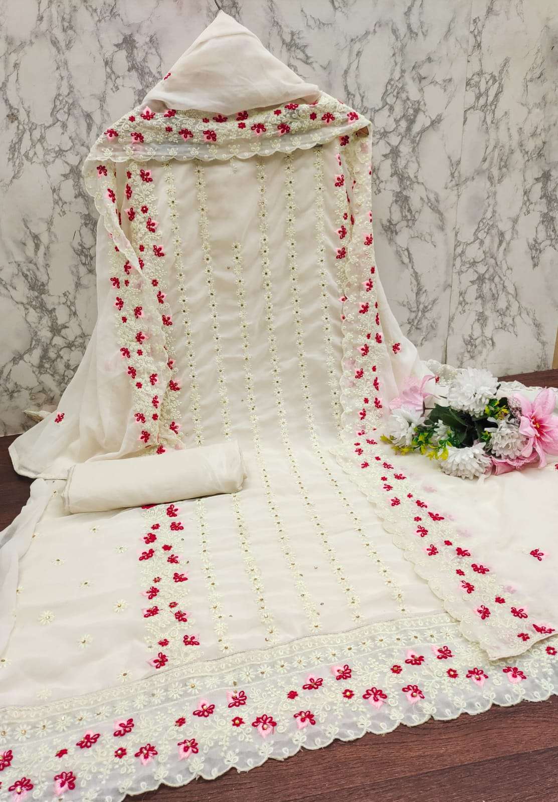 SABYA SAACHI-66 designer faux georgette suit 