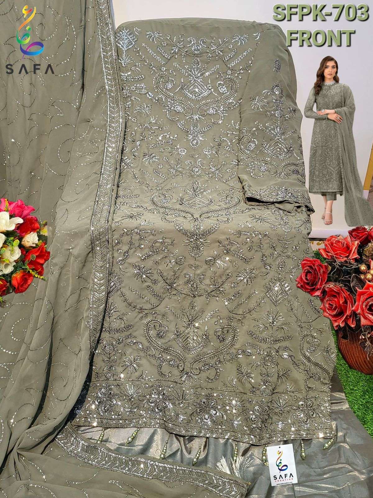 SAFA CREATION SF-PK-703 designer Heavy Georgette suit