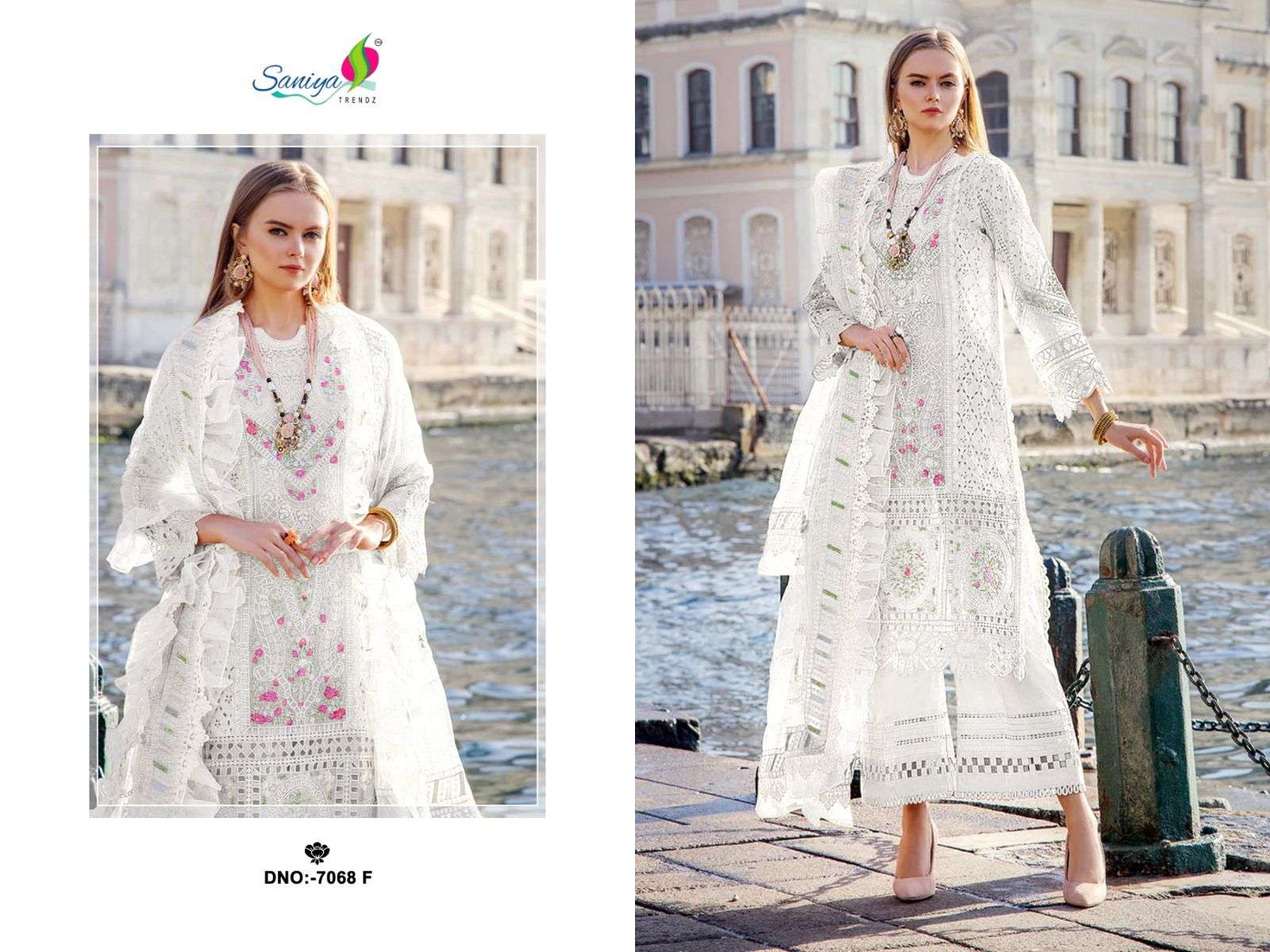 SANIYA TRENDZ Chikankari vol-2 7068 E-7068F designer cotton suit 