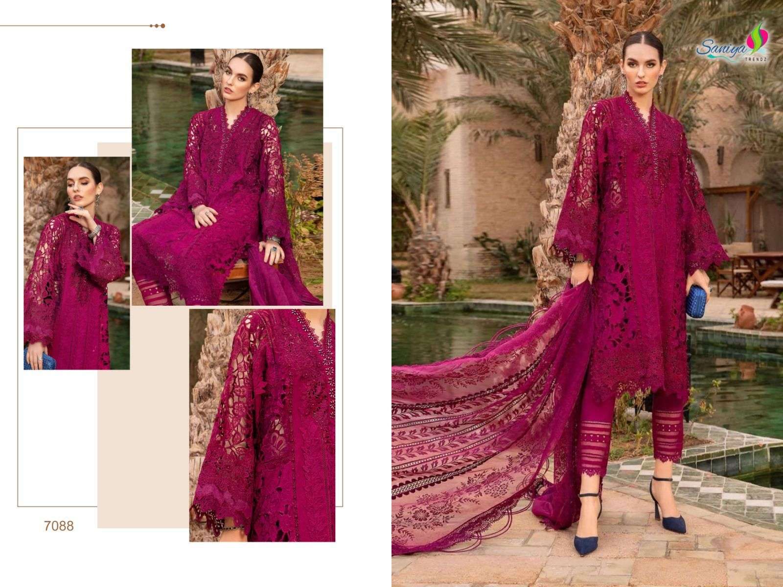 SANIYA TRENDZ MARIA B series 7088 designer cotton suit 