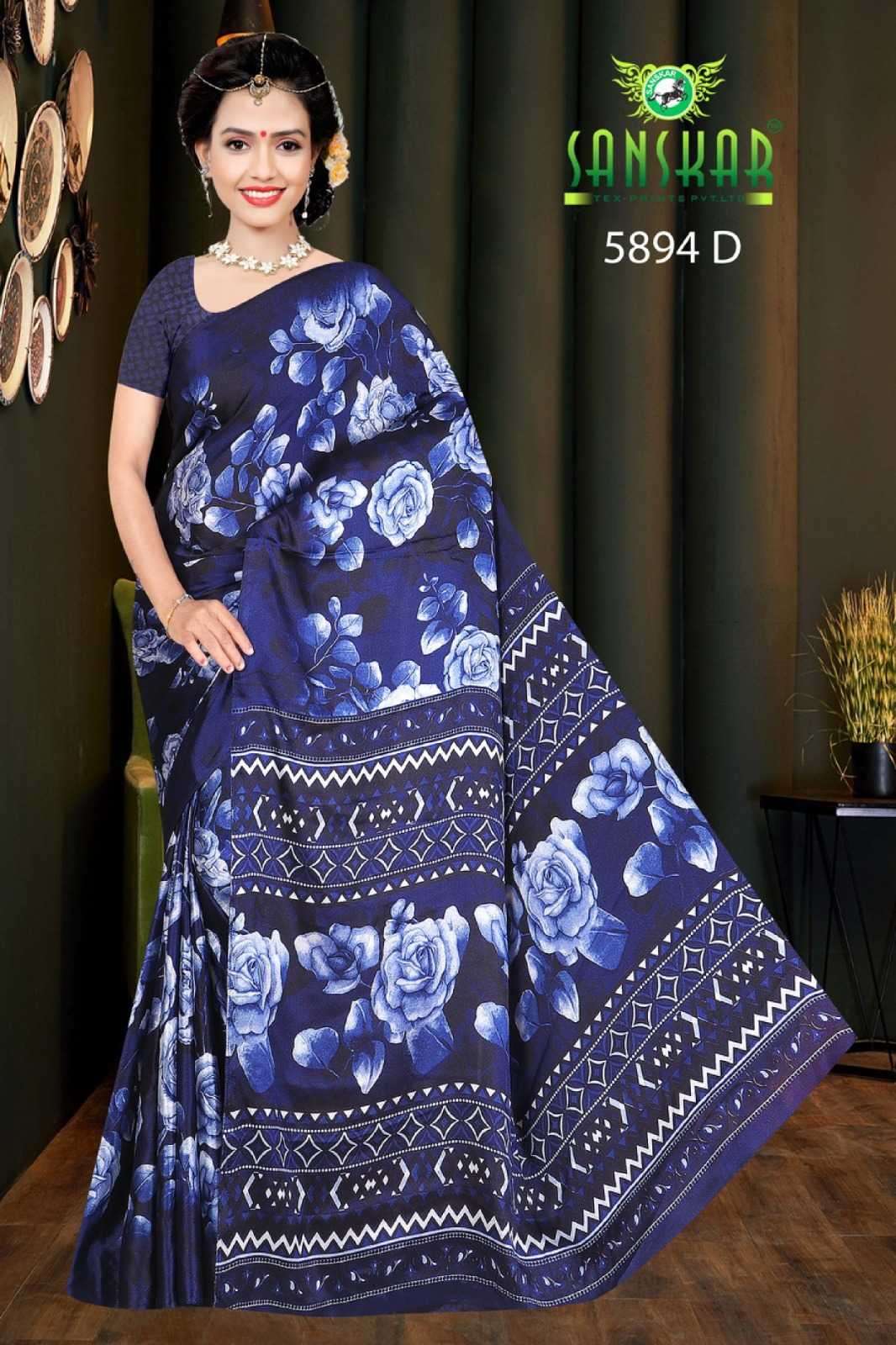 sanskar tex prints kitkat vol 2 series 5894 bsy moss saree