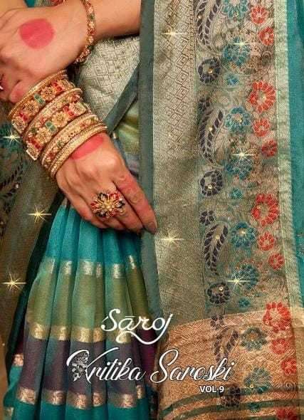 saroj kritika saroski vol 9 series 1001-1006 Soft Organza Saree