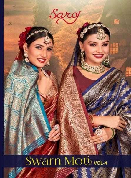 saroj swarn moti vol 4 series 1001-1006 Soft Silk Saree