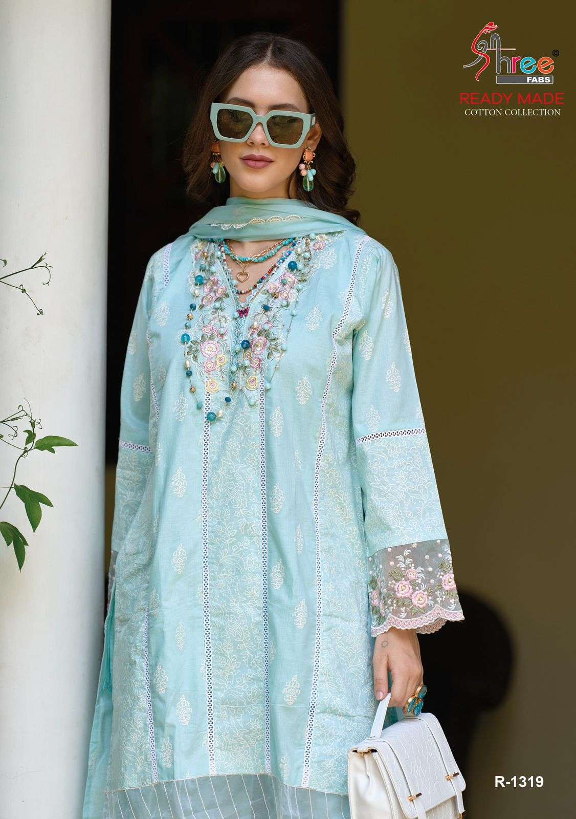 shree fab R-1319 designer cambric cotton lawn suit