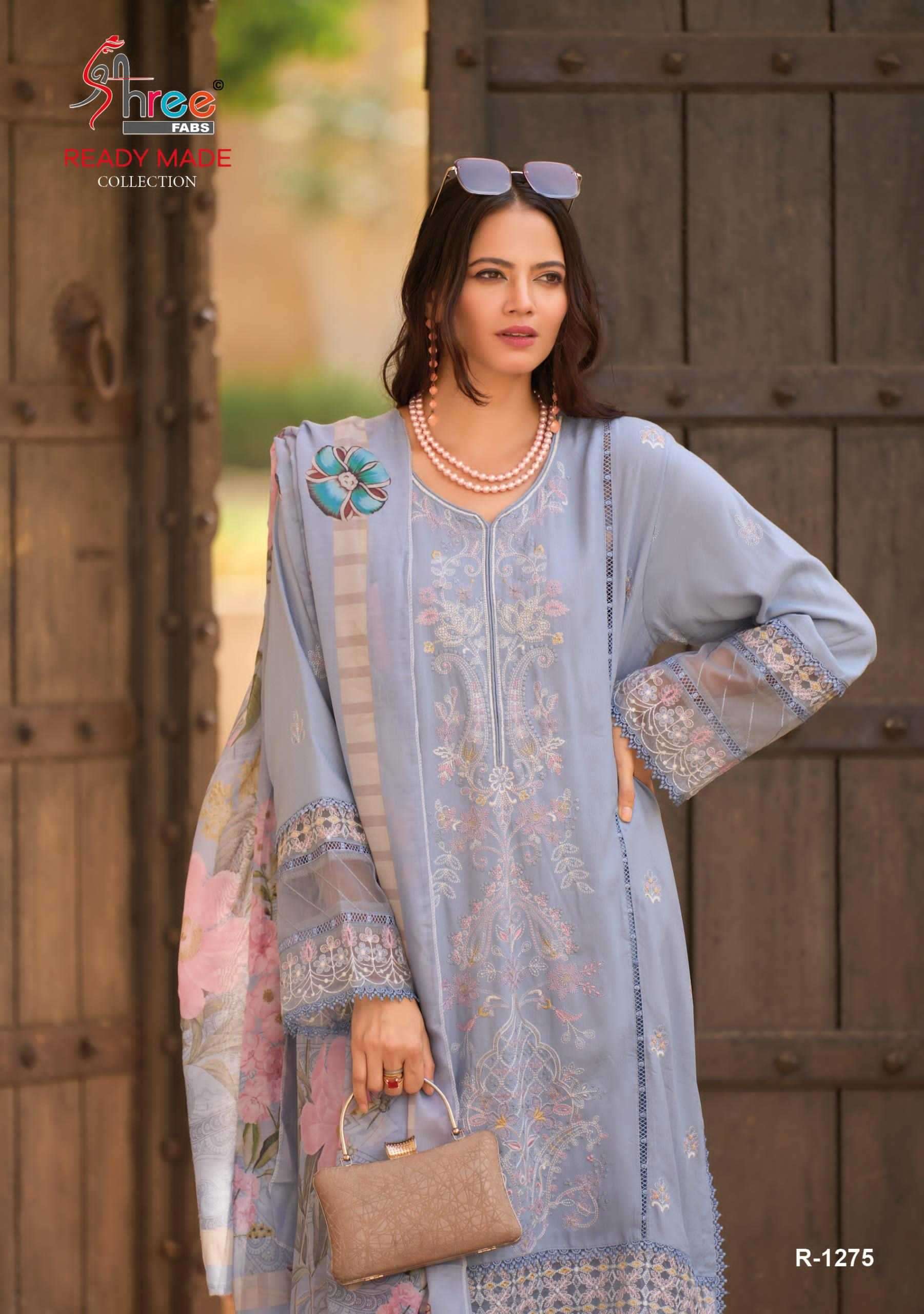 shree fabs R-1273 doby viscous cotton lawn readymade suit