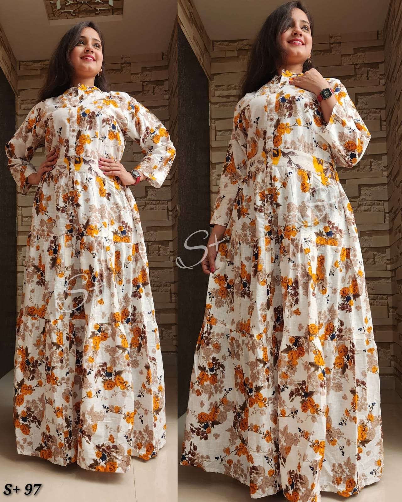 SPlus Kurtis Launched Premium Cotton Printed Gown