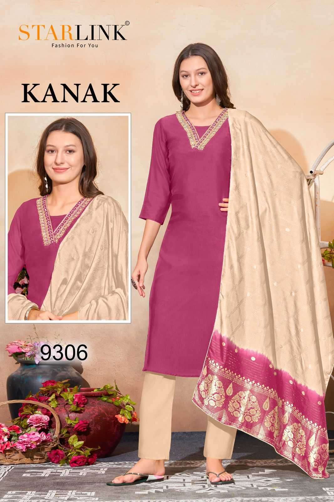 starlink kanak series 9301-9310 chanderi readymade suit 