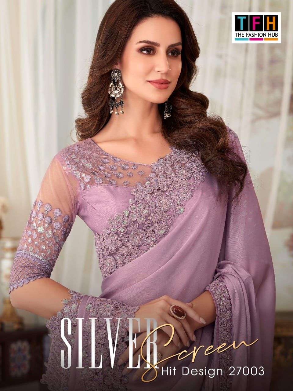 TFH SILVER SCREEN HIT DESIGN series  27003A TO 27003F designer fancy saree