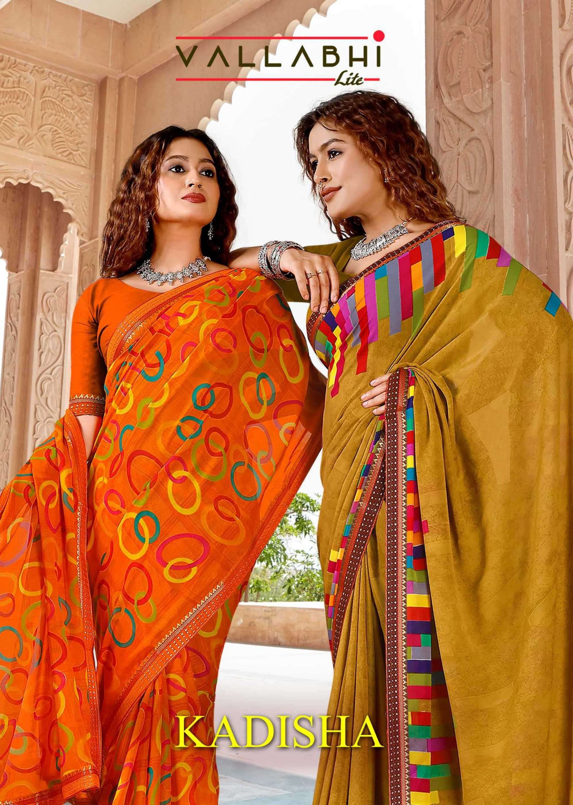 vallabhi lite kadisha series 1377-1384 georgette saree