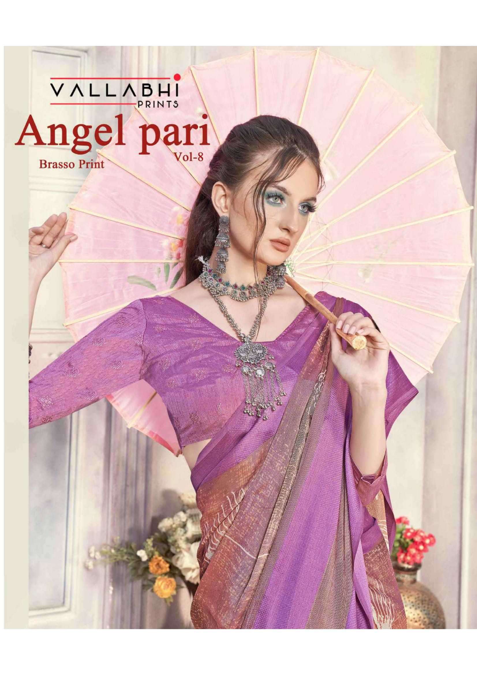 vallabhi prints angel pari vol 8 series 26821-26826 brasso saree