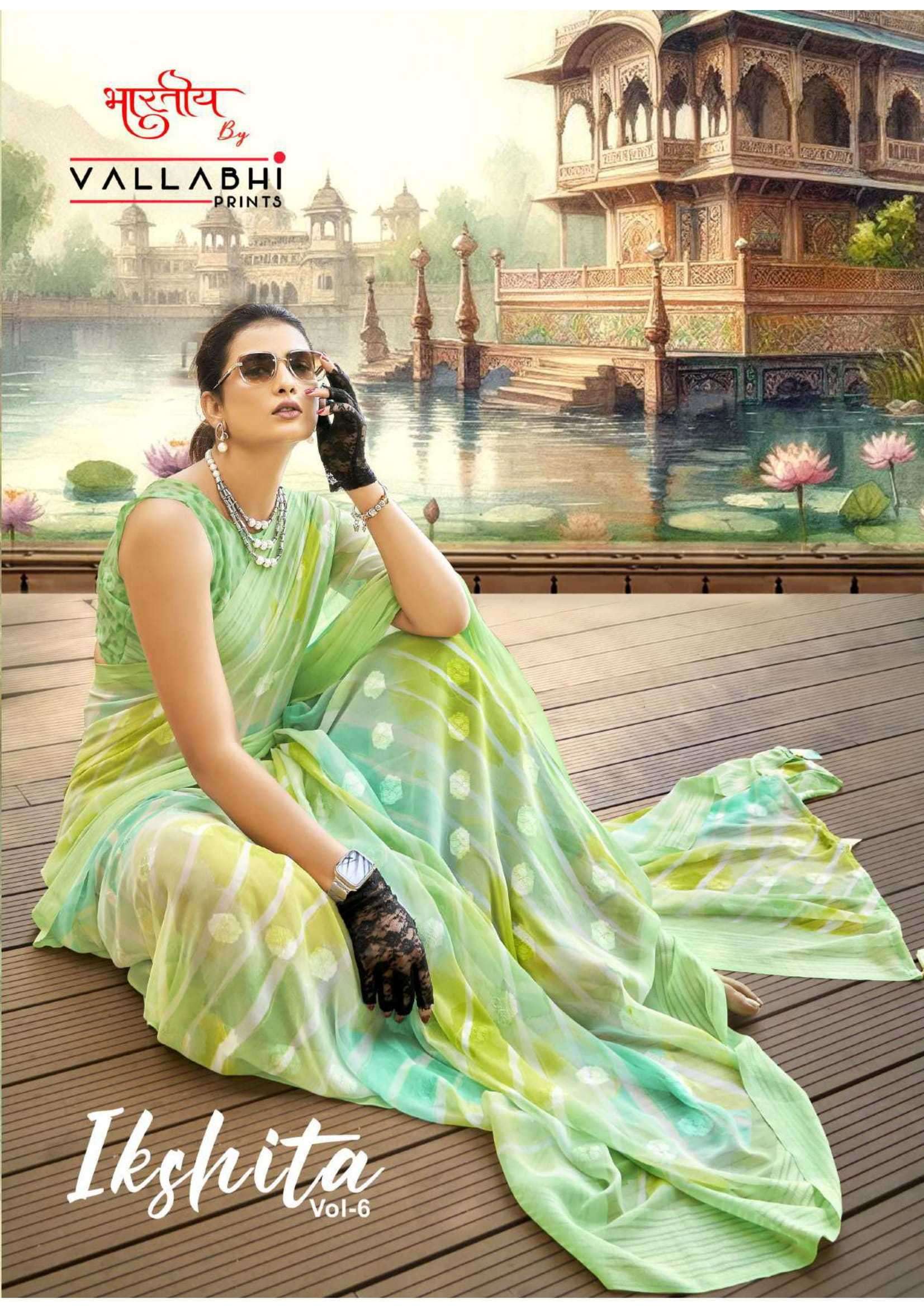 vallabhi prints ikshita vol 6 series 160954-160959 georgette saree
