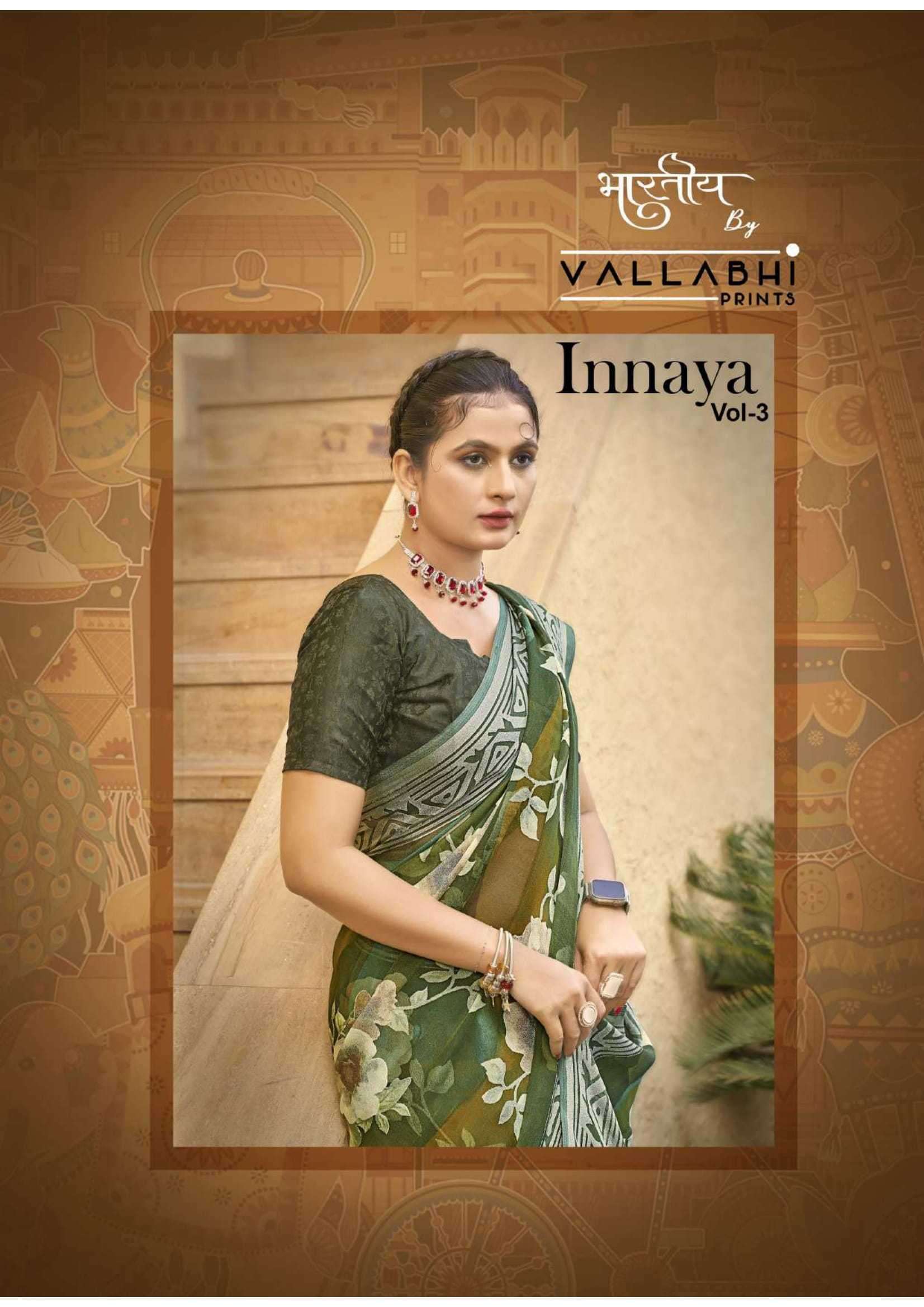 vallabhi prints inaaya vol 3 series 160960-160965 brasso saree