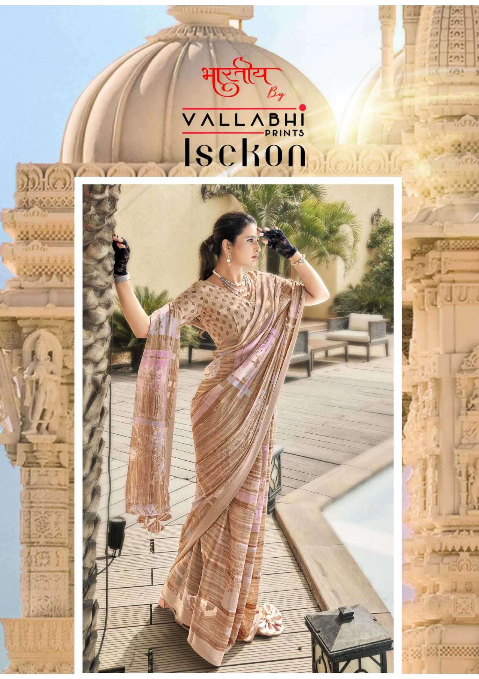 vallabhi prints isckon series 160972-160977 Georgette saree