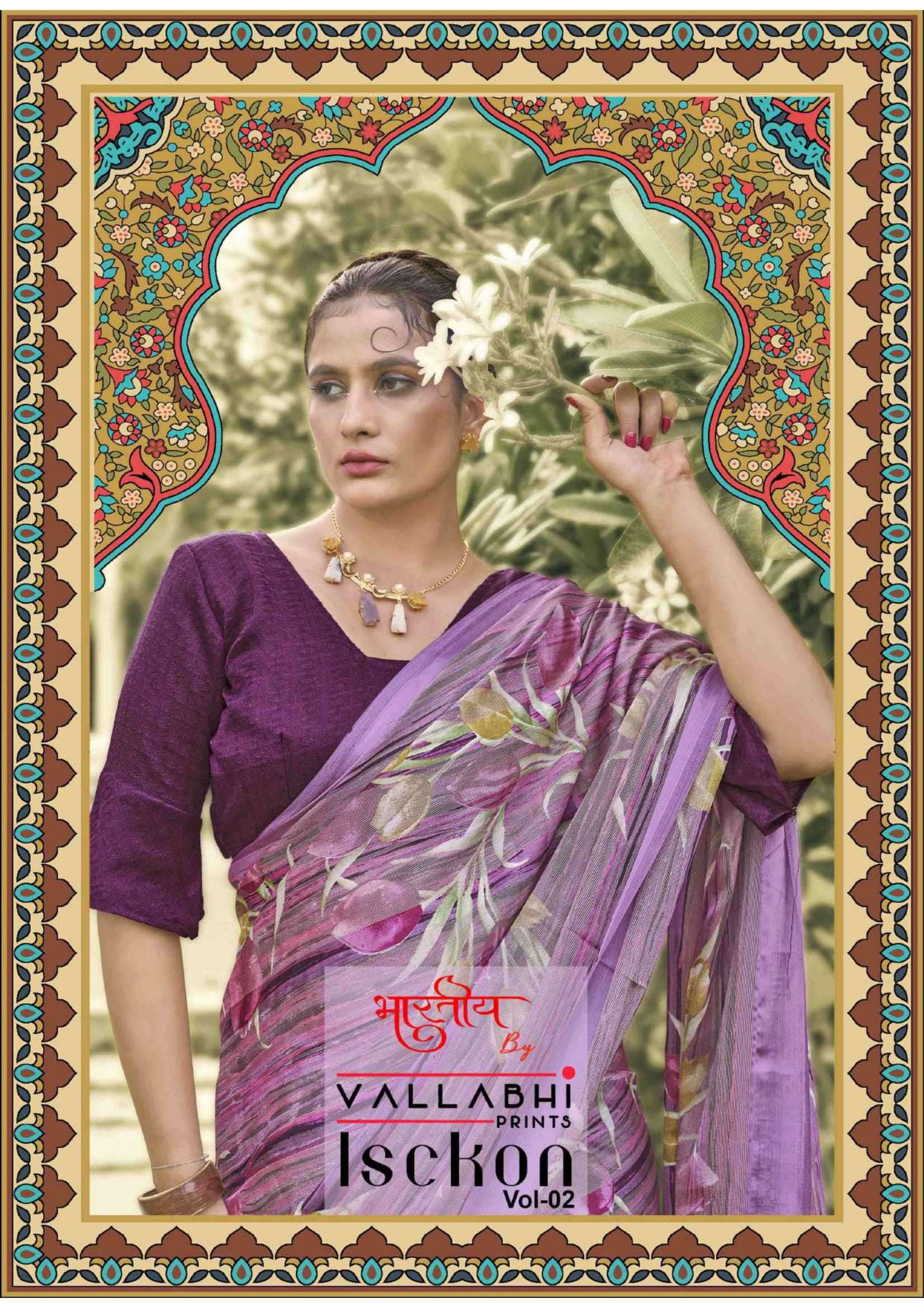 vallabhi prints isckon vol 2 series 160966-106971 Georgette saree