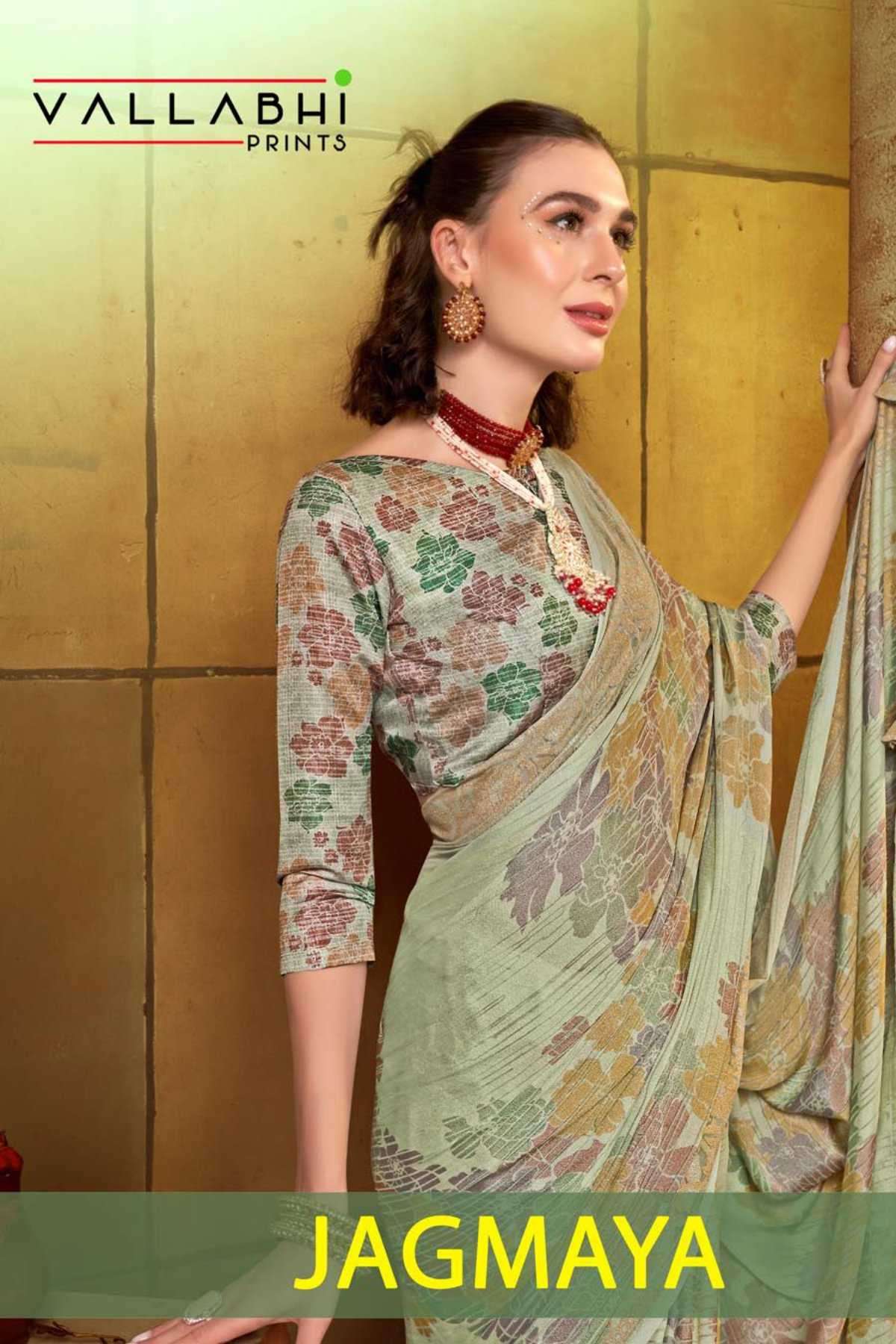 vallabhi prints jagmaya vol 1 series 23441-23446 brasso saree