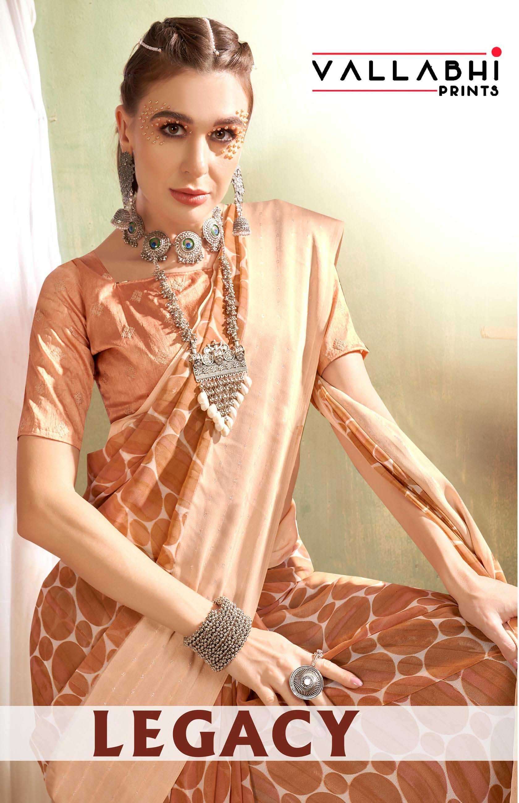 vallabhi prints legacy series 23131-23136 georgette saree