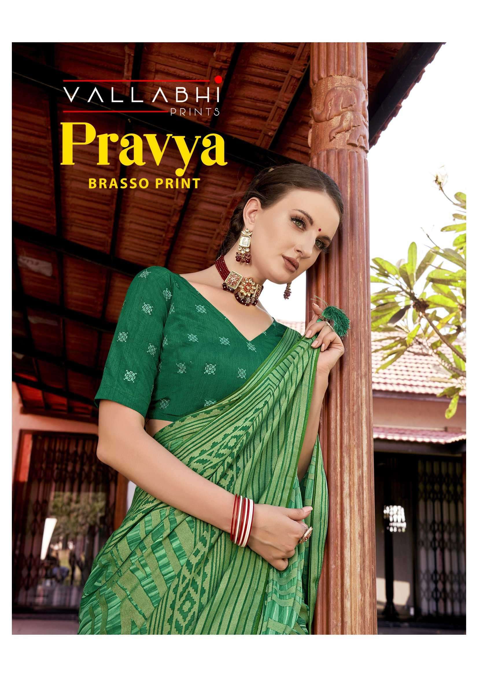 vallabhi prints pravya series 26651-26656 brasso saree