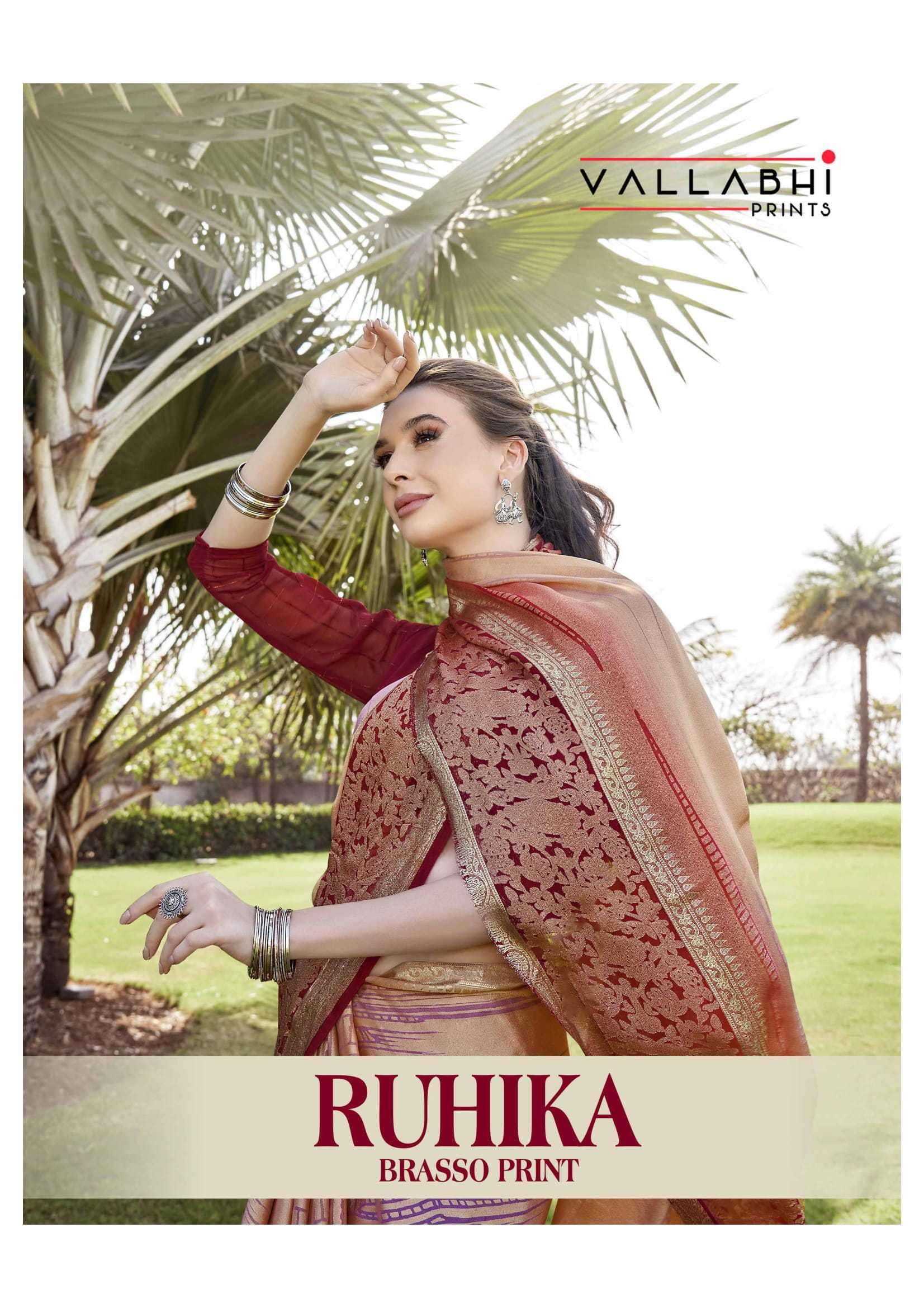 vallabhi prints ruhika series 26561-26566 brasso saree
