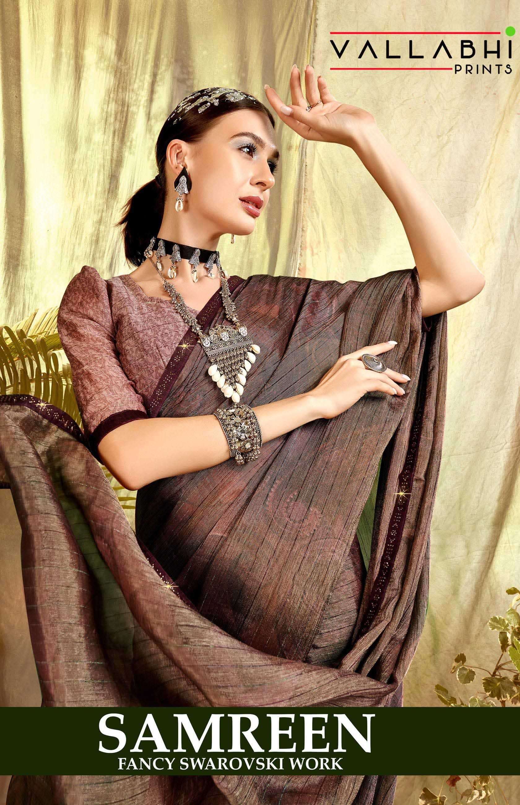vallabhi prints samreen vol 1 series 24411-24416 brasso saree