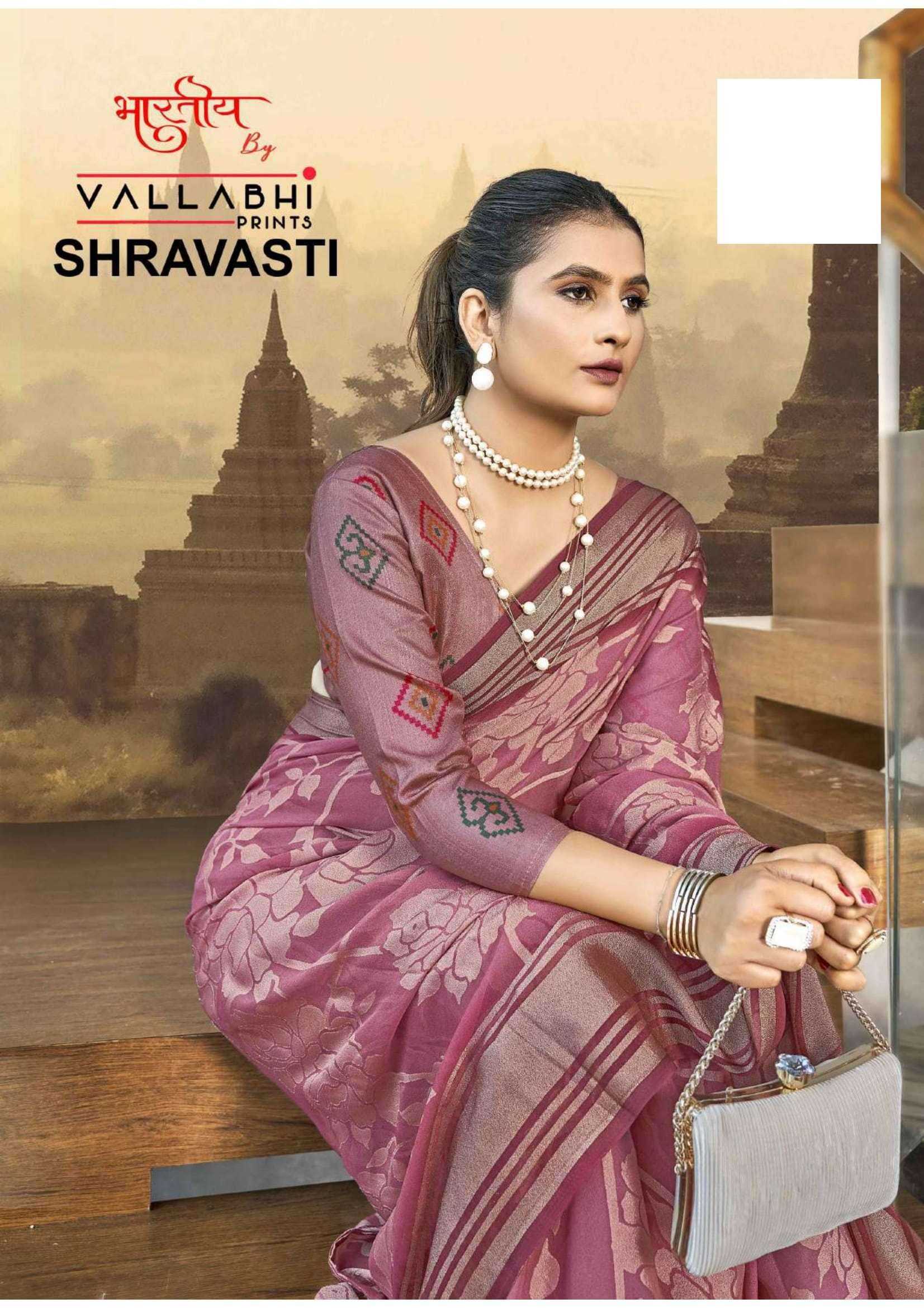vallabhi prints shravasti series 161062-161067 brasso saree